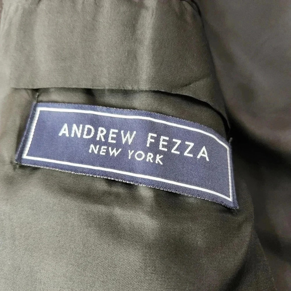 Andrew Fezza Cashmere Blend Pea Coat, Black, Men's S- 40 - Picture 6 of 8